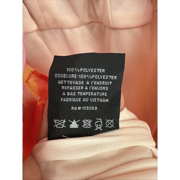 Xscape Women's Size 16 Pink Chiffon Floral Halter Sleeveless A-Line Midi Dress - Picture 13 of 15